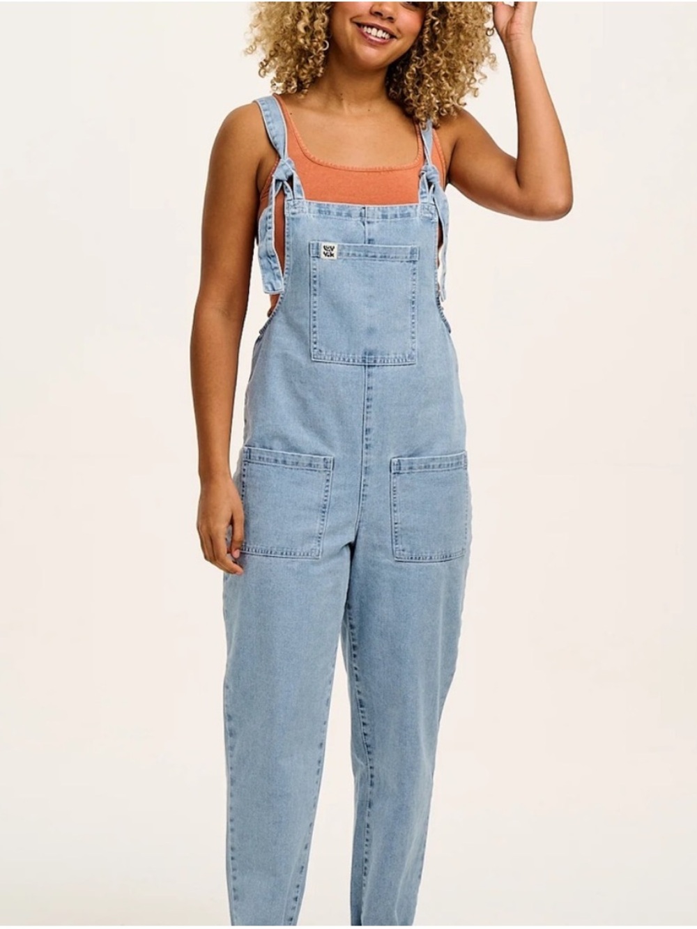 Lucy & Yak Light Wash Denim Overalls - Classic Women's Jean Jumpsuit
